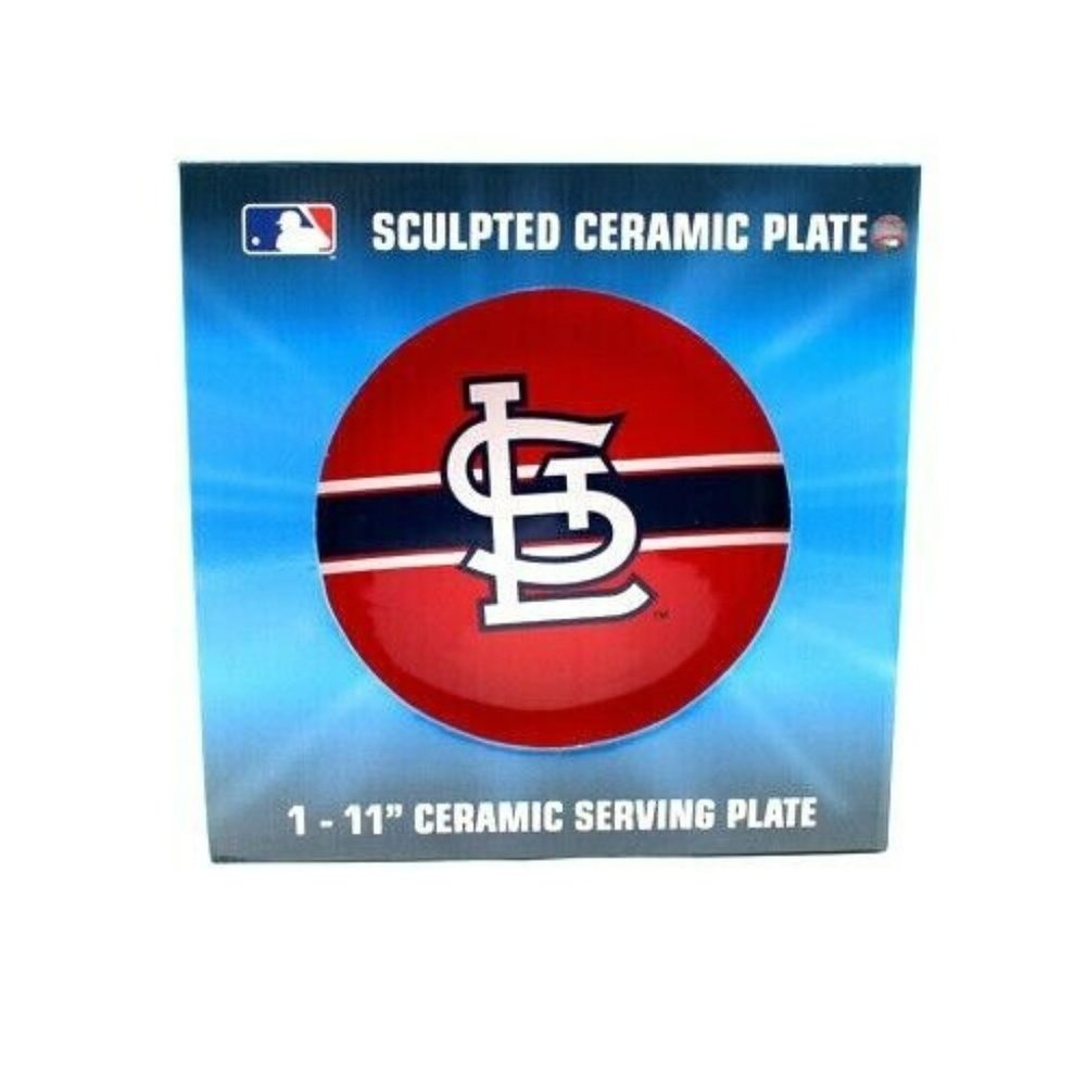 St Louis Cardinals 11" Ceramic Game Time Dinner Serving Platter Plate Dish NEW